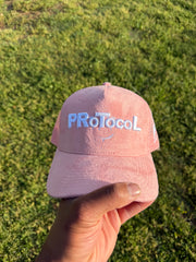 Bubble Gum Pink suede Trucker Hat