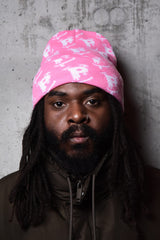 Pink Scattered "P" beanie