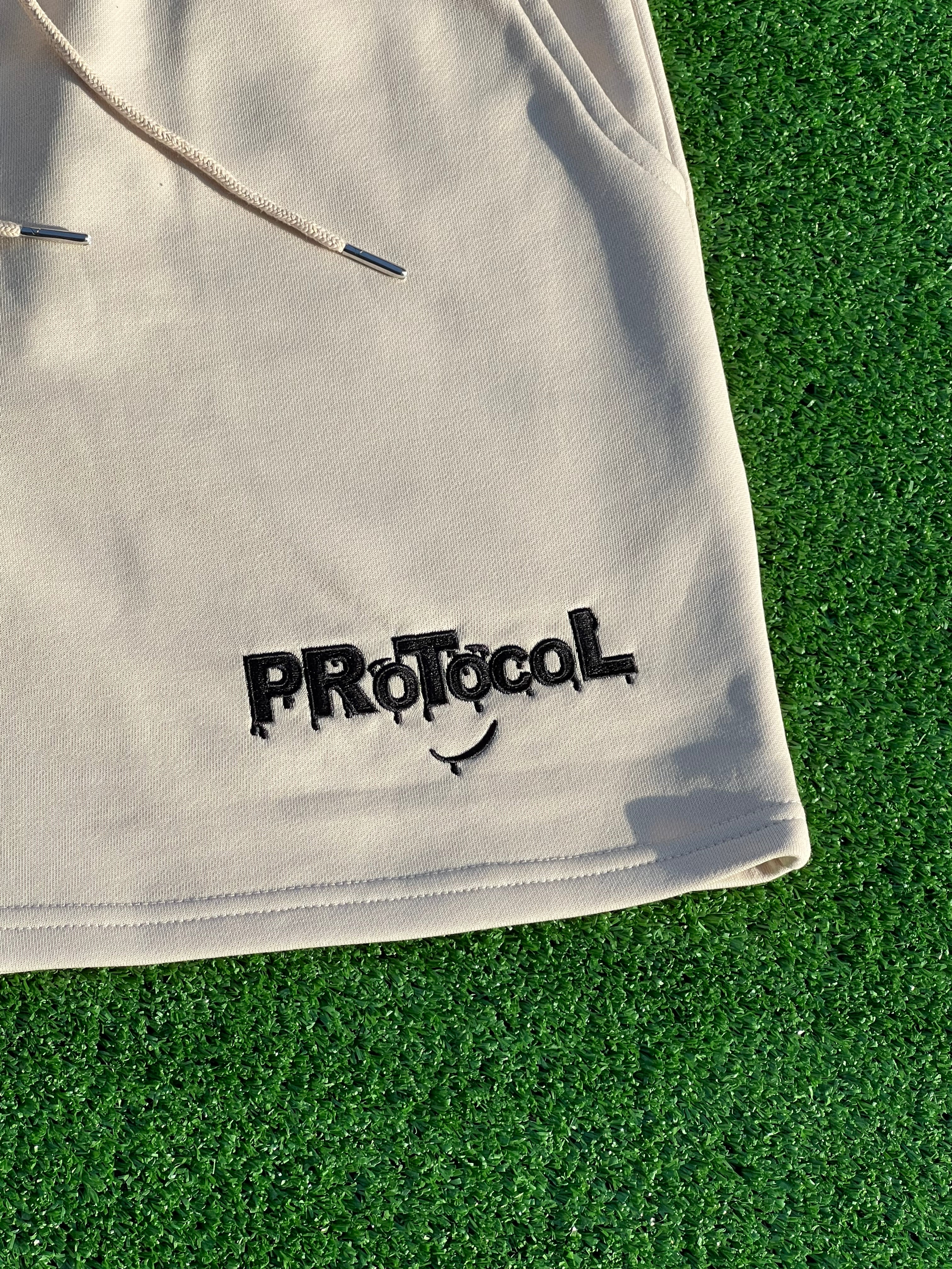 Cream PRoTocoL shorts