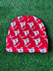 Red Scattered "P" beanie