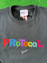 Black Multicolor PRoTocoL Sweatshirt